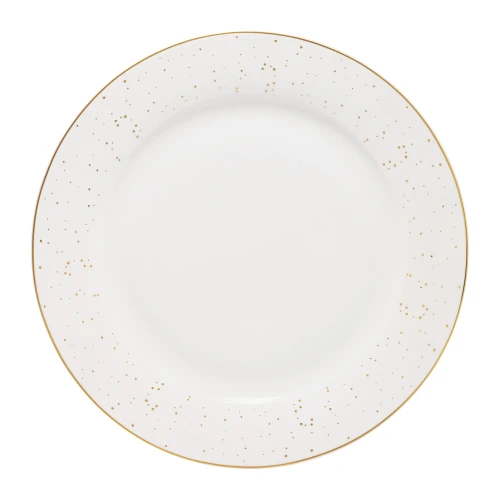 Talerz obiadowy Aurelia 27 cm biało - złoty 5907078485584 - Sklep Mrówka - EREM - eremsklep.pl