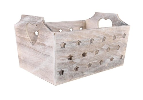 Skrzynka drewniana z wyciętym motywem 28,5x19x12,5/16 cm 5907633271867 - Sklep Mrówka - EREM - eremsklep.pl