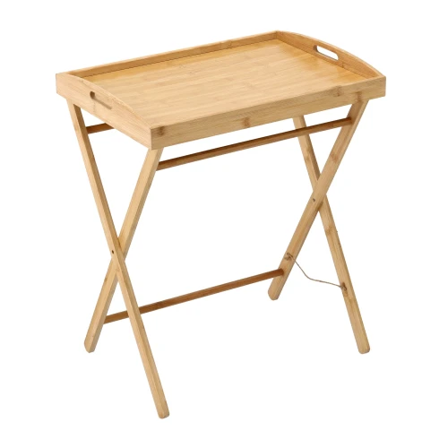 Stolik składany taca bambusowy 49 x 35 x 59 cm 5900779876569 - Sklep Mrówka - EREM - eremsklep.pl