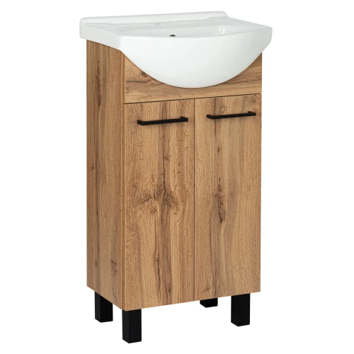 Zestaw łazienkowy szafka z umywalką Lupo Wotan 46 cm dąb 5907798049059 - Sklep Mrówka - EREM - eremsklep.pl