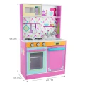 Kuchnia dla dzieci drewniana 98 cm różowy 5904506712113 - Sklep Mrówka - EREM - eremsklep.pl