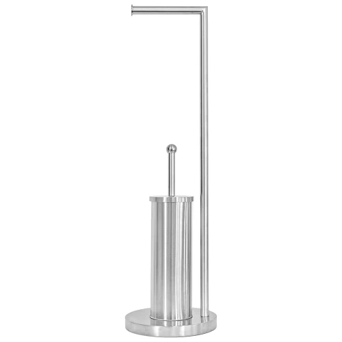 Stojak łazienkowy model 104 Silver z uchwytem na papier i szczotką WC srebrny 5901583509865 - Sklep Mrówka - EREM - eremsklep.pl