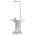 Stojak łazienkowy model 104 Silver z uchwytem na papier i szczotką WC srebrny 5901583509865 - Sklep Mrówka - EREM - eremsklep.pl