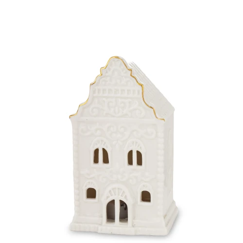 Domek dekoracyjny Led 12 x 6,5 x 5 cm biały 5902663687459 - Sklep Mrówka - EREM - eremsklep.pl