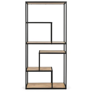 Regał loftowy 70 x 33 x 170 cm dąb