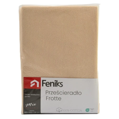 Prześcieradło Frotte 160 x 200 cm beżowy 5906948278523 - Sklep Mrówka - EREM - eremsklep.pl