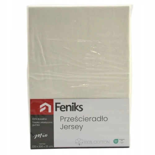 Prześcieradło Jersey 220 x 200 cm biały 5906948271807 - Sklep Mrówka - EREM - eremsklep.pl