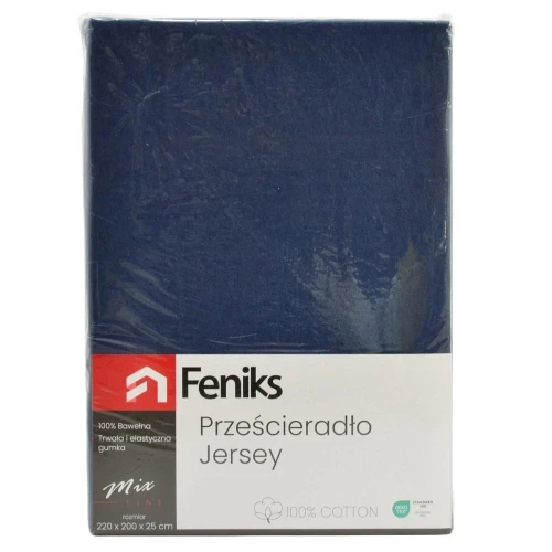 Prześcieradło Jersey 220 x 200 cm granat 5906948271845 - Sklep Mrówka - EREM - eremsklep.pl