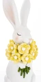Figurka królik z bukietem 21 x 6,5 x 10 cm biały 5902663751037 - Sklep Mrówka - EREM - eremsklep.pl