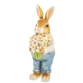 Figurka królik z bukietem 20 x 7,5 x 8 cm 5902663751235 - Sklep Mrówka - EREM - eremsklep.pl