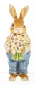 Figurka królik z bukietem 20 x 7,5 x 8 cm 5902663751235 - Sklep Mrówka - EREM - eremsklep.pl