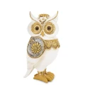 Figurka sowa 19,5 x 9,5 x 8,5 cm biało - złoty 5902663766925 - Sklep Mrówka - EREM - eremsklep.pl