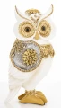 Figurka sowa 19,5 x 9,5 x 8,5 cm biało - złoty 5902663766925 - Sklep Mrówka - EREM - eremsklep.pl
