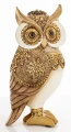 Figurka sowa 19,5 x 9,5 x 8,5 cm złoto - biały 5902663766932 - Sklep Mrówka - EREM - eremsklep.pl