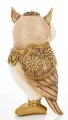 Figurka sowa 19,5 x 9,5 x 8,5 cm złoto - biały 5902663766932 - Sklep Mrówka - EREM - eremsklep.pl