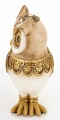 Figurka sowa 19,5 x 9,5 x 8,5 cm złoto - biały 5902663766932 - Sklep Mrówka - EREM - eremsklep.pl