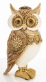 Figurka sowa 19,5 x 9,5 x 8,5 cm złoto - biały 5902663766932 - Sklep Mrówka - EREM - eremsklep.pl