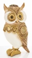 Figurka sowa 22,5 x 11 x 9,5 cm złoto - biały 5902663766949 - Sklep Mrówka - EREM - eremsklep.pl