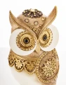 Figurka sowa 22,5 x 11 x 9,5 cm złoto - biały 5902663766949 - Sklep Mrówka - EREM - eremsklep.pl
