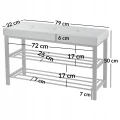 Siedzisko ławka tapicerowana Vel 79 x 32 x 50 cm beż 5907368793887 - Sklep Mrówka - EREM - eremsklep.pl