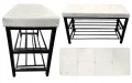 Siedzisko ławka tapicerowana Vel 79 x 32 x 50 cm beż 5907368793887 - Sklep Mrówka - EREM - eremsklep.pl