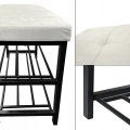 Siedzisko ławka tapicerowana Vel 79 x 32 x 50 cm beż 5907368793887 - Sklep Mrówka - EREM - eremsklep.pl