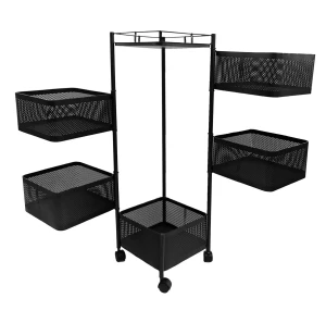 Wózek metalowy WM90CZ 5 koszy 90 cm czarny