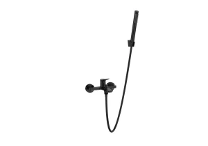 Bateria wannowa Alonia z zestawem natryskowym czarny połysk