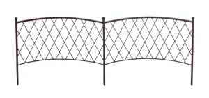 Płotek ogrodowy metalowy Classic 0,4 x 1 m brązowy