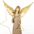 Figurka dekoracyjna anioł Led 41 x 20 x 7 cm złoty 5902663732906 - Sklep Mrówka - EREM - eremsklep.pl