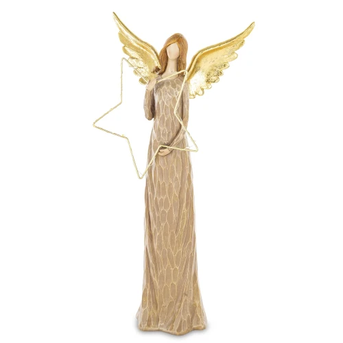 Figurka dekoracyjna anioł Led 41 x 20 x 7 cm złoty 5902663732906 - Sklep Mrówka - EREM - eremsklep.pl