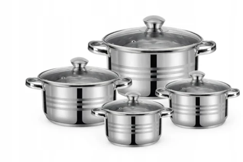 Komplet garnków Roma 8-elementowy 5905610047009 - Sklep Mrówka - EREM - eremsklep.pl