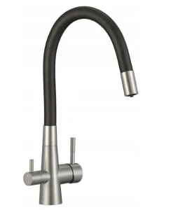 Bateria zlewozmywakowa stojąca Riveco stal czarny z systemem filtrującym Amii