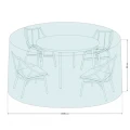 Pokrowiec na zestaw mebli jadalnianych z okrągłym stołem 130x90 cm 5905610250638 - Sklep Mrówka - EREM - eremsklep.pl