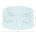 Pokrowiec na zestaw mebli jadalnianych z okrągłym stołem 160x90 cm 5905610253097 - Sklep Mrówka - EREM - eremsklep.pl