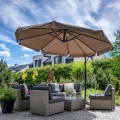 Parasol ogrodowy Czapla 300 x 233 cm brązowy 5908227367997 - Sklep Mrówka - EREM - eremsklep.pl