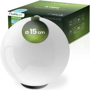 Lampa solarna ogrodowa ATRIS kula 15 cm