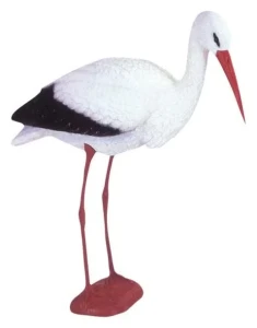 Figurka ozdoba ogrodowa bocian 78 x 70 x 26 cm