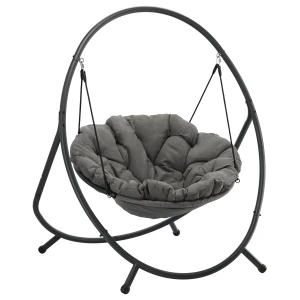 Fotel wiszący Patio z wygodną poduszką szary