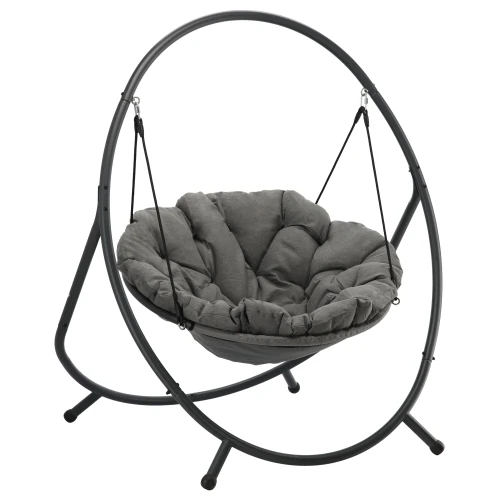 Fotel wiszący Patio z wygodną poduszką szary 5900779889934 - Sklep Mrówka - EREM - eremsklep.pl