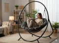 Fotel wiszący Patio z wygodną poduszką szary 5900779889934 - Sklep Mrówka - EREM - eremsklep.pl