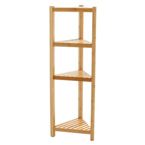 Regał narożny bambusowy 34 x 34 x 99 cm 4-poziomowy Chomik 5900779857056 - Sklep Mrówka - EREM - eremsklep.pl