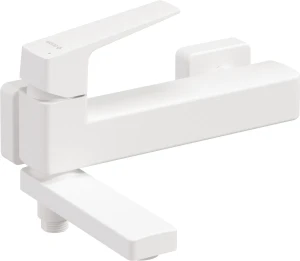 Bateria wannowa ścienna Blur BQL_A12M ze składaną wylewką bianco