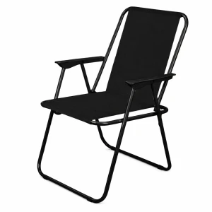 Krzesło turystyczne składane CAMPING czarny