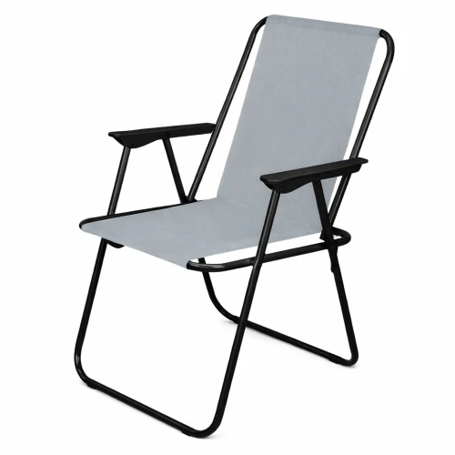 Krzesło turystyczne składane CAMPING szary jasny 5905610045937 - Sklep Mrówka - EREM - eremsklep.pl