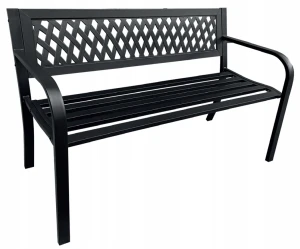 Ławka do ogrodu Rodos 3 119 cm czarny