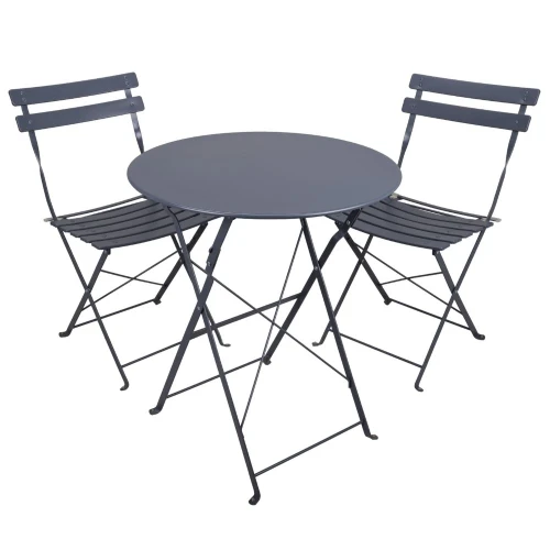 Zestaw mebli ogrodowych Bistro 2 + 1 szary 5905610044466  - Sklep Mrówka - EREM - eremsklep.pl