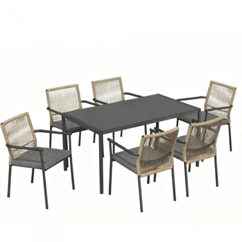 Zestaw mebli ogrodowych jadalnianych Vence dla 6 osób 5905610258641 - Sklep Mrówka - EREM - eremsklep.pl