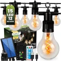 Girlanda solarna Alavas 15 x LED 11,58 m 2200K ciepła + pilot 5907568606871 - Sklep Mrówka - EREM - eremsklep.pl