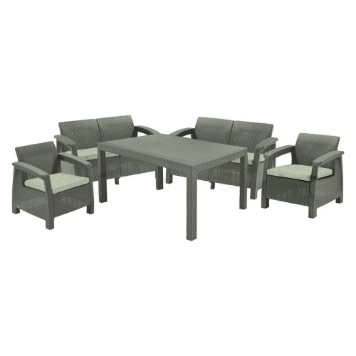 Komplet mebli ogrodowych rattanowych Corfu Fiesta cappucino 3253929123115 - Sklep Mrówka - EREM - eremsklep.pl